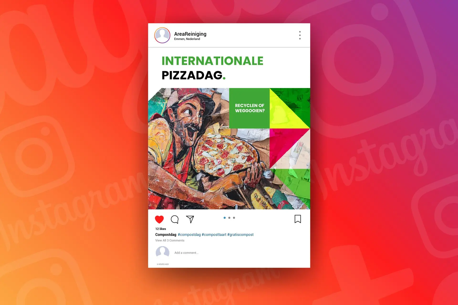 Area Reiniging socials nationale pizzadag