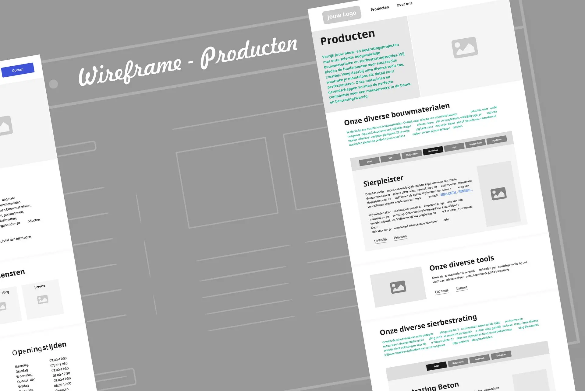 Wireframe website
